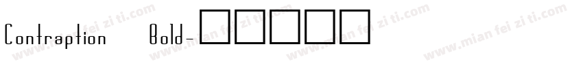 Contraption Bold字体转换